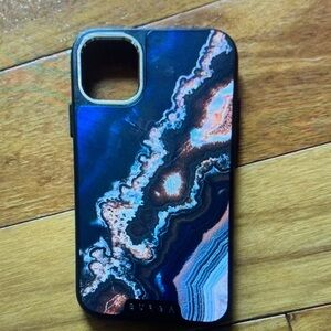 HQ Marble Pattern Phone Case - Black and Blue